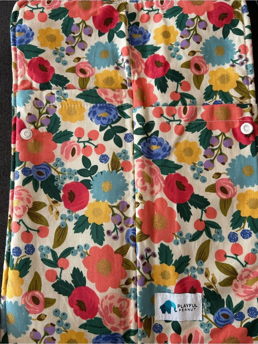 Playful Peanut Floral Hair Tool Holster Hair Straightener Curler Case Wrap Pouch